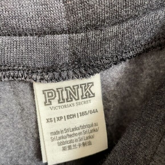 PINK Victorias Secret gray army print silver sequin bling joggers, XS EUC - Picture 3 of 5